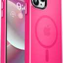 MOCCA Strong Magnetic for iPhone 14 Pro Max Case [Compatible with Magsafe] [10FT Military Grade Protective] Translucent Matte Slim Shockproof Case for iPhone 14 Pro Max 6.7"- Hot Pink