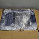 Stainless Steel Litter Box with Lid, XXL Top Entry Extra Large Litter Box Enclosure for Kitty & Big Cats, Non-Stick Metal Cat Pan with Dual Storage Footboard, Trapping Mat & Scoop Included