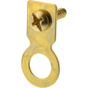 Hillman 122225 Flat Ring Hanger with Screw, Brass Plated, Gold, Pack Of 2