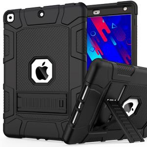 Rantice Case for 9th/8th/7th Generation, Hybrid Shockproof Rugged Drop Protective Case with Kickstand for iPad 10.2 Inch (2021/2020/2019 Release), Black