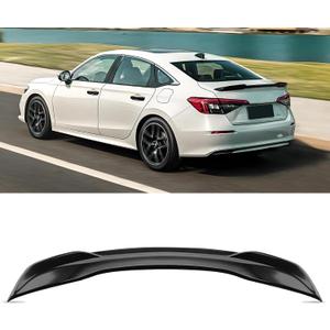 Rear Spoiler Wing Compatible with 2022 2023 2024 2025 2026 Honda Civic Sedan Sport Rear Trunk Spoiler Wing Lip for Honda Civic Sedan Accessories (Glossy Black)