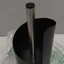 Stainless Steel Paper Towel Holder Countertop, Modern Spiral Cover Design,Keep Paper Towel Clean,Weighted Base for Stability, Freestanding Easy One-Handed Operation for Kitchen Bathroom (Black)