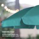 AMMSUN Patio Umbrella, 6.5 ft Outdoor Table Umbrella with Tilt Steel Pole, UPF50+ Protection, Great for Outdoor Garden Backyard, Turquoise Green
