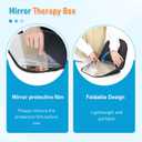 Mirror Therapy Box for Stroke Rehabilitation, Folding & Lightweight Mirror Box Therapy for Stroke Recovery, Hand & Arm Exercise