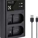 K&F Concept EN-EL15 Battery Charger, Dual Slot EN-EL15c EN-EL15b EN-EL15a Charger for Nikon Z8 Z7 Z6 Z6ii D850 D780 D750 D7500 Camera