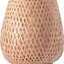 Rattan Table Lamp,3 Way Dimmable,Bamboo Desk Lamp,for Boho Style Living Room Bedroom Kids Room,Yellow Bamboo