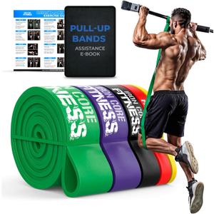 Pull Up Assistance Resistance Bands - Long Loop Power Bands for Men and Women - Strength Power Flexibility Training at Home & Gym - Ebooks & Workout Chart Included by Iron Core Fitness