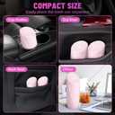 Car Trash Can Bin with Lid - 2 Packs Car Garbage Can Cup Holder - Pink Mini Leakproof Vehicle Garbage Bin with 40pcs Trash Bags-Automobile Organizers and Storage for Front Back Seat Accessories