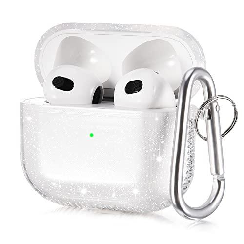 Pack Of 2 KOREDA Compatible with AirPods 3 2021 3rd Generation Case Cover, Soft Clear TPU Transparent Protective Case with Keychain for AirPod 3, Not Compatible with AirPods Pro 3 2025 and AirPods 4 2024