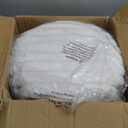 Wimarsbon Vanity Stool with Storage, Faux Fur Ottoman Chair with Metal Legs, Round Makeup Vanity Chair for Bedroom or Dressing Table, Modern Small Ottoman Seat (White)