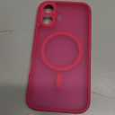 CANSHN Magnetic for iPhone 16 Case, Upgraded [Full Camera Protection] [Compatible with Magsafe] [Translucent Matte] Shockproof Protective Phone Case for iPhone 16 - Hot Pink