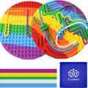 Sensory Board for Kids Durable Silicone Sensory Activity Board Sensory Toys for Kids with Autism, ADHD, Anxiety & StressToddlers Calming Travel Essentials Fidget Toy for Kids 3+ & Adults