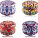 Gram Lip Balm Containers, 12pcs Round Metal Salve Tins with Lids, Mini Candle Jars, Small Sample Containers for Balms, Salves, Cosmetic, Nail Polish, DIY Items set of 3