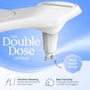 CLEAR REAR Bidet Attachment for Toilet Seat - Non-Electric with Self Cleaning Dual Nozzles, Leak Proof Connectors, Adjustable Water Spray, Rear & Feminine Wash - Hygienic Bathroom Upgrades (Black), 1pack