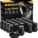 MIKKUPPA 24PCS M14x1.5 Lug Nuts - Black 1.4" 35mm Length, 0.87" (22mm) Wide Short Style Lug Nuts, Replacement for 1995-1999 Chevy Silverado 1500, 2010-2022 Camaro, 2010-2017 Equinox Aftermarket Wheel