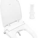 Delta Faucet Refresh Premium Elongated Electric Bidet Toilet Seat, Warm Water Bidet, Heated Seat Bidet, Bidet Attachment for Toilet, Toilet Seat Bidet, Bidet Toilet Seat Elongated, White 893006E-WH