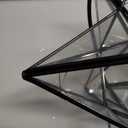 14'' Moravian Star Pendant Light Clear Glass Shade Hanging Star Lights with Adjustable Chain-E26 Dimmable Hanging Light for Kitchen Bedroom Entryway Foyer