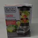 BLACK+DECKER PowerCrush Multi-Function Blender with 6-Cup Glass Jar, 4 Speed Settings, Silver