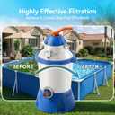 1000 GPH Pool Sand Filter Pump for Above Ground Pools, Energy-Saving & Low Noise - 6-Way Valve - ETL Certified & GFCI Protected