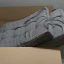 SUNROX Memory Foam Jumbo Rocking Chair Cushions, FadeShield Water Resistant Non Slip Durable Tufted Pads, Set of Seat & Back Cushion with Ties for Indoor/Outdoor Rocker, 2 Piece, Heather Charcoal