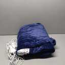 Heated Electric Blanket Queen Size - 84" x 90" Heating Blanket with Dual Control, 10 Heating Levels & 8 Hours Auto Off, Soft Warm Flannel Blanket, Christmas Birthday Gifts for Senior Grandma (Navy Blue)