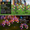 Halloween Decorations Outdoor Solar Lights, 2 Pack Halloween Lights Outdoor Solar Lights Waterproof with 20 LED Ghosts Bats Spiders Pumpkin Light, 8 Modes Solar Pathway Lights for Halloween's Decor