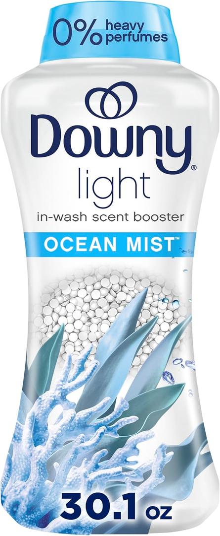 Downy Light Laundry Scent Booster Beads, Ocean Mist Scent, 30.1 OZ, In-wash fabric beads designed to be gentle with a light boost of scent, No Heavy Perfumes