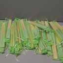 SL crafts 34pcs Paper Hand Fan Bamboo Handheld Folding Fans with Organza Bags and Thank You Tags Home Decorative Wedding Party Favors (Light green)