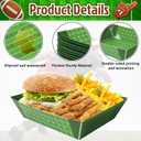 Sawowkuya 36Pcs Football Party Supplies Food Boats Paper Disposable Serving Trays Bowls for Birthday Sport Game