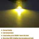 iBrightstar 9-30V Extremely Bright 6411 6418 C5W Festoon LED Bulbs Error Free 1.5" 36mm for Interior Map Dome Lights and License Plate Courtesy Lights, Gold