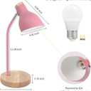 Himmel Desk Lamp, Adjustable Metal Table Lamp, Children's Table Lamp for Bedroom, Living Room, E27 Socket Reading Next to Lamp (White)