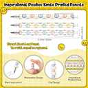 24 Sets Positive Affirmation Gift Bulk Include Happy Eternal Smile Pencil Yellow Smile Face Eraser Happy to See You Bookmark Card Inspirational Gift for Student Team Teacher Valentines