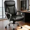 COMHOMA Big and Tall Office Chair 400LBS Ergonomic Gaming Chair with Adjustable Lumbar Support Footrest Breathable Hybrid Design for Home Office 150Reclining High Back Executive Chair for Home Office