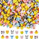 FOIMAS 300pcs Mini Animal Erasers,Assorted Pencil Eraser for Kids Classroom Prize Rewards Party Favor