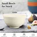 Wrova Wheat Straw Dessert Bowls 10oz Set of 8 - Unbreakable snack Bowls For kids - Mini Bowls for Ice Cream,Snack and Fruits - Microwave & Dishwasher Safe Appetizer Bowl Sets - Beige