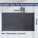 Muddy Mat Meshy Mat Door Mat Heavy-Duty Quick-Dry Floor Mat, Sand & Dirt Trapper for Indoor & Outdoor, Ideal for Entrance, Mudrooms,Patios & Garages,Low-Profile,Non-Slip,Washable Grey 23"x35"x0.4"