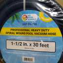 U.S. Pool Supply Pool Vacuum Hose - 1-1/2" x 30' Professional Heavy Duty Pool Hose for Inground, Spiral Wound with Kink-Free Swivel Cuff - Connect to Vacuum Heads, Skimmer, Cleaner, Filter Pump Inlet