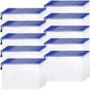 Zhehao 100 Pcs A4 Mesh Zipper Pouch Bag Bulk Mesh Pouch with Zipper Waterproof Clear Storage Bag for School Office Supplies Cosmetics Travel,13.19 x 9.45 in (Blue)