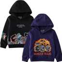 2-Pack Boys Sweatshirts ToddlerCotton Long Sleeve Crewneck Pullover Kids Winter Warm Shirt Sweater Tops 2T-7 Years (5-6 Years)