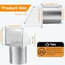 6 inch Dryer Vent Cover Outside,Outdoor Galvanized Steel Hooded Wall Vent with Screen and Damper,Exterior Air Vents Cap for Dryer/AC Extractor Vents Kitchen Range Hood Ventilation/Exhaust
