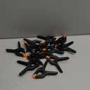 12 Pack Plastic Spring Clamps, 3.5inch Small Heavy Duty Clips for Crafts, Backdrop Stand, Woodworking, Photography Studios (Black)