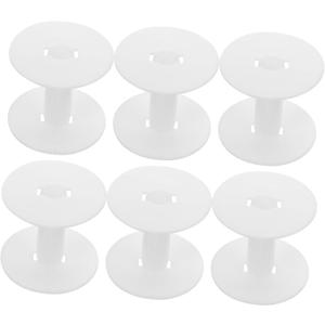 ULDIGI Sewing Machine Bobbins 6pcs Thread Bobbins Replacement Thread Set Compact Spools Professional Sewing Accessories (White)