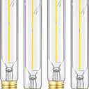 T10 LED Bulb 4W Equal E26 LED Bulb 40 Watt dimmable Neutral White 4000K E26 Edison Bulb AC120V 400lm Tubular Light Bulb T9 for Rustic Pendant,Island,Chandeliers,Wall sconces Pack of 4