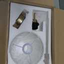 14" Wainwright Single Swoop Wall Sconce, Vanity Light with White Linen Shade & Brass Gooseneck Arm – Vintage Retro Bedroom Lamp for Elegant Home Lighting (Brass)