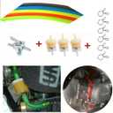 Gas Fuel Line Hose Clamps Fuel Filters with Inline Shut Off Valve Petcock Set for 50cc 70cc 90cc 110cc 125cc 150cc Taotao Coolster Apollo Baja ATV Four Wheeler Dirt Pit Bike(yellow)