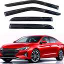 KPY Rain Guards Fit for 2017-2020 Hyundai Elantra, Out-Channel Window Visors Vent Wind Deflectors 4PC, Car Accessories for 17-20 Elantra (Excludes GT)