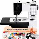 Beginner Sewing Machine with Extension Table,38 Built-in Stitches with Foot Pedal,2-Speed Control,Electric Portable Sewing Machine for Home Travel Use and Sewing Enthusiasts,LED Light(Black)