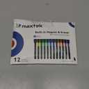 maxtek Magnetic Dry Erase Markers with Eraser - 12 Count Colorful Fine Tip Whiteboard Markers for Kids, Low Odor Whiteboard Markers for Calendar Boards White Board