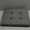 Storage Ottoman. Foot Rest Stool with Thicker Foam Padded Seat. Linen Footstool Storage Bench, 350 lbs Folding Bench Small Ottoman for Living Room, Bedroom, Coffee Table. 17x13x13in, Dark Gray