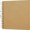 8 x 8 Inch DIY Scrapbook Photo Album Hardcover Kraft Blank Page Acid-Free 40 Pages (20 Sheets) Memory Book for Wedding Anniversaries Family Baby Memories Small Scrapbooking Projects, Yellow